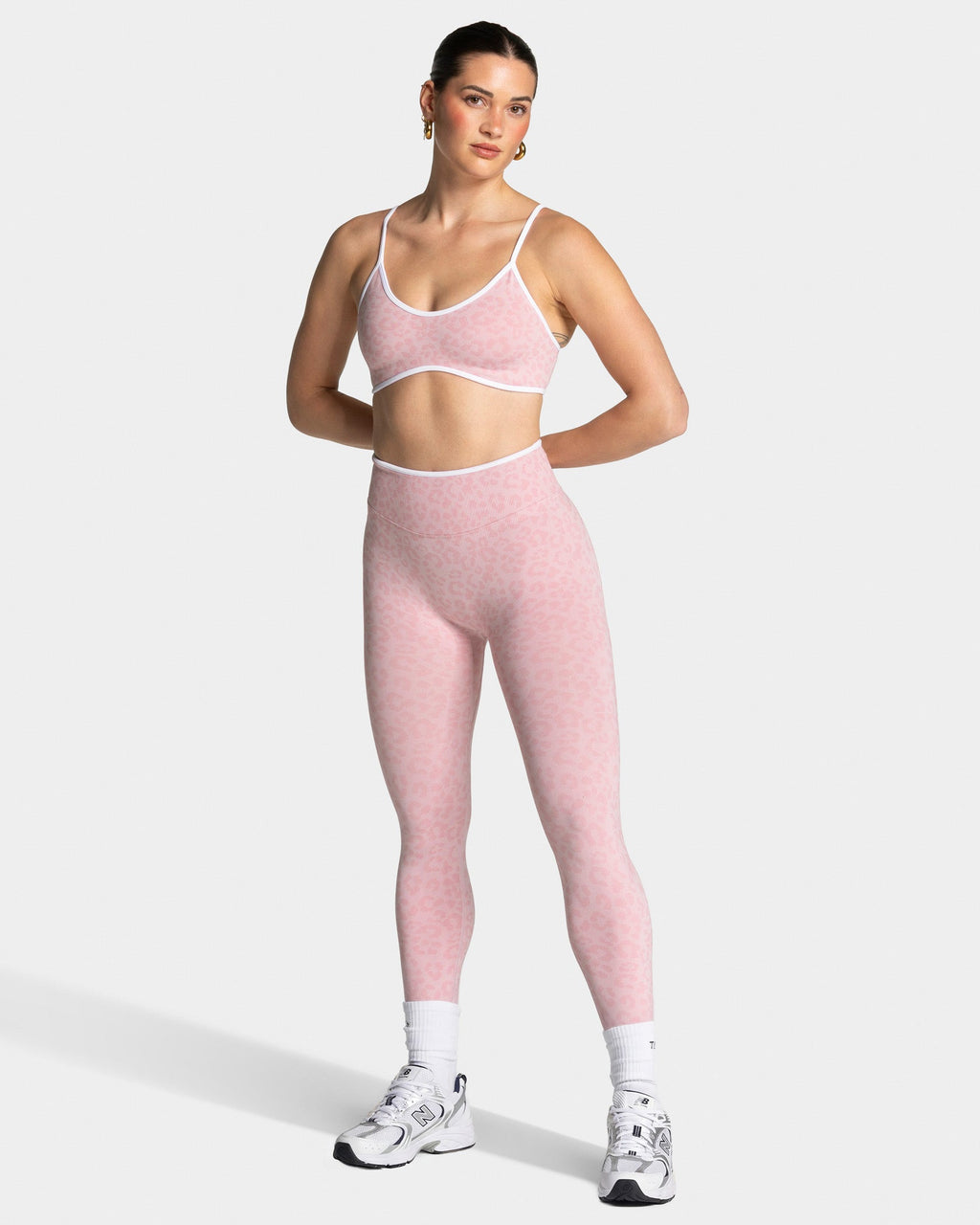 Contrastline Sculpt Scrunch Leggings "Leo Rosa"