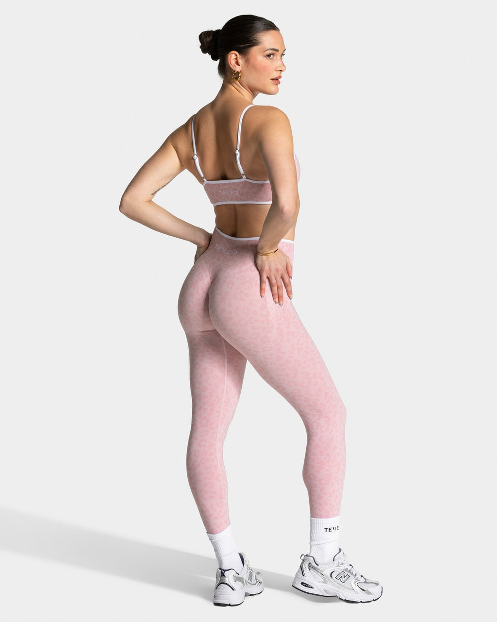Contrastline Sculpt Scrunch Leggings "Leo Rosa"
