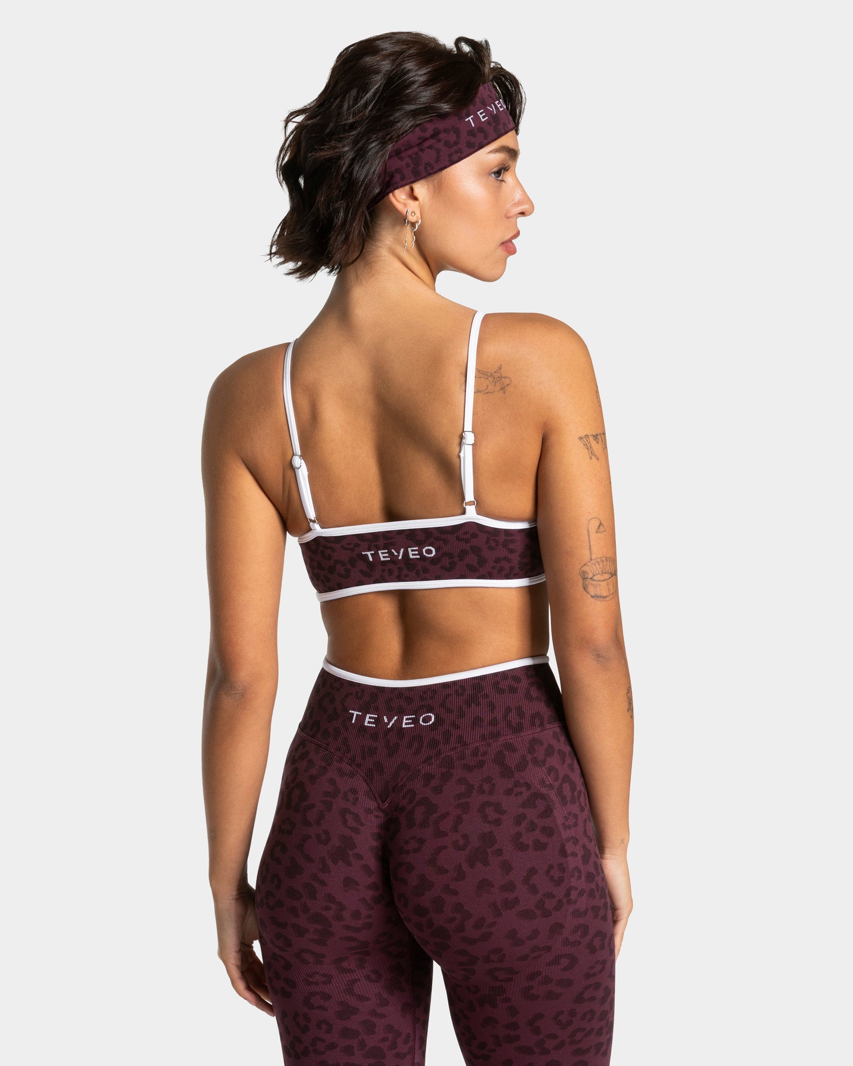Brassière Contrastline « léopard Merlot »