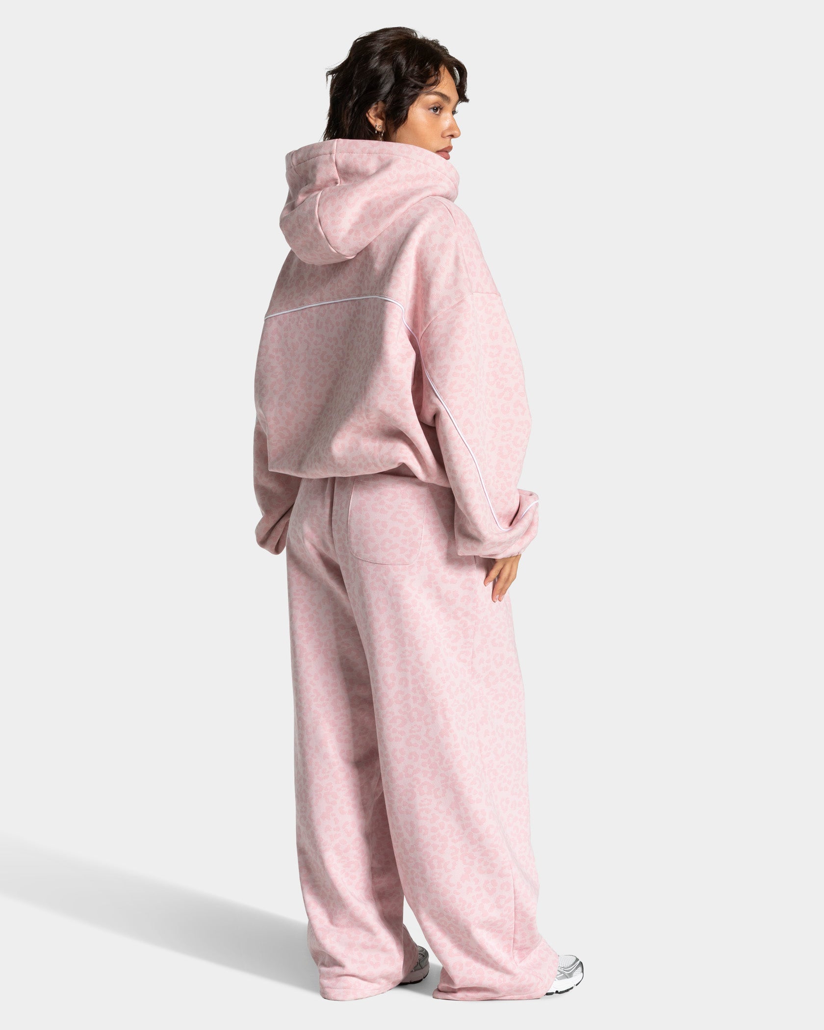 Contrastline Hooded Sweater "Leo Rosa"