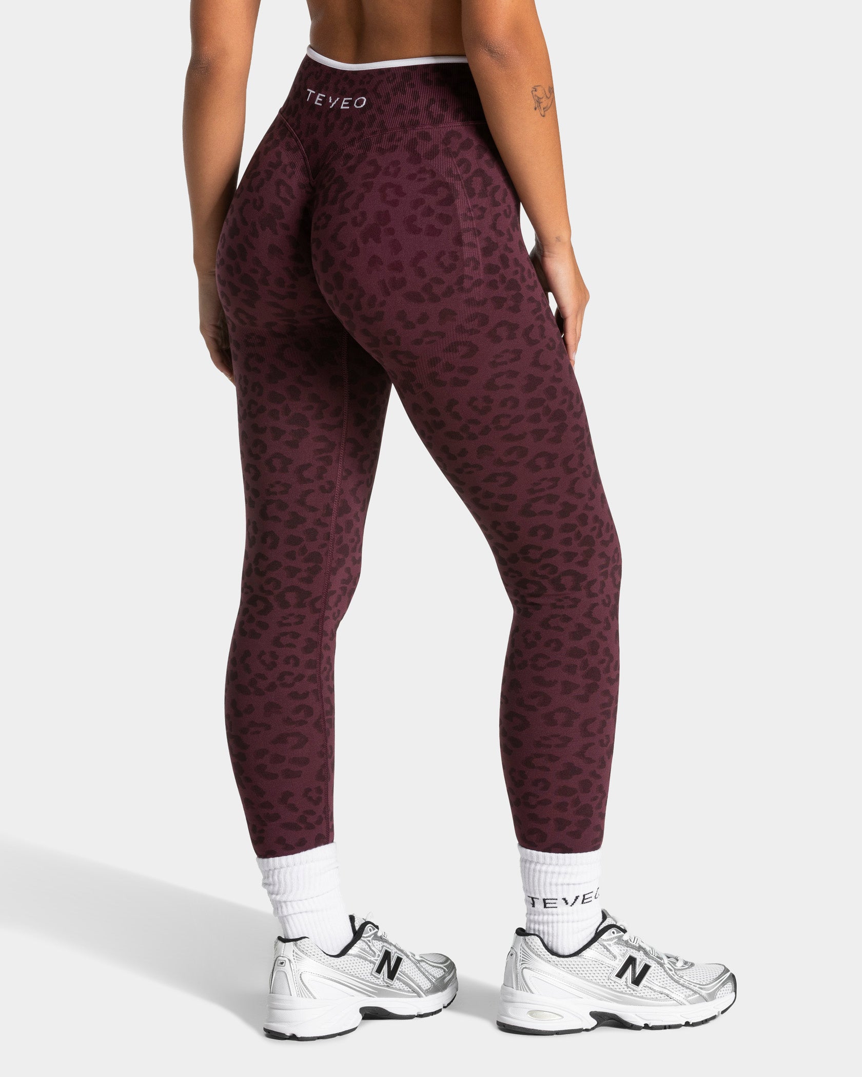Legging Sculpt Scrunch Contrastline « léopard Merlot »