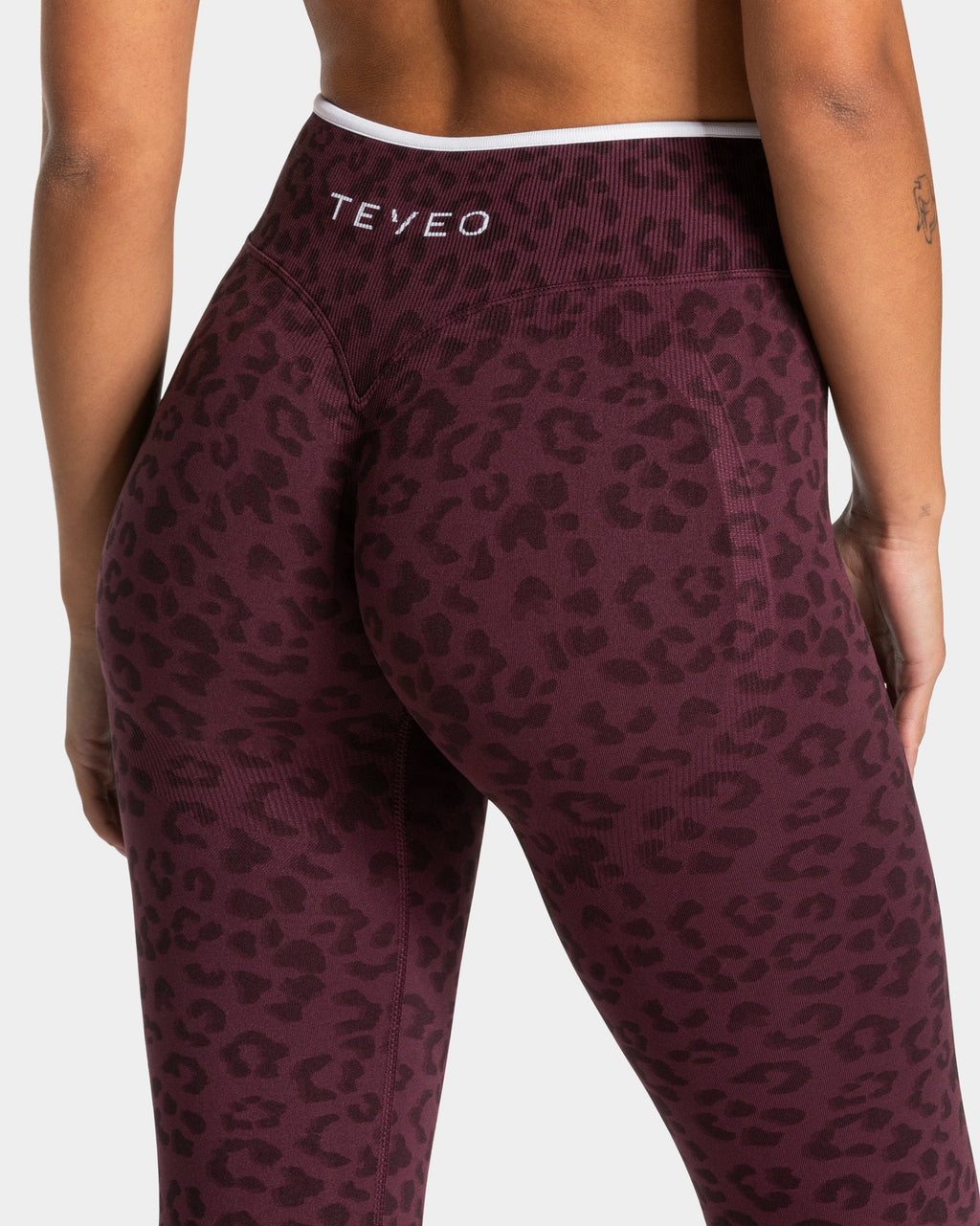 Legging Sculpt Scrunch Contrastline « léopard Merlot »