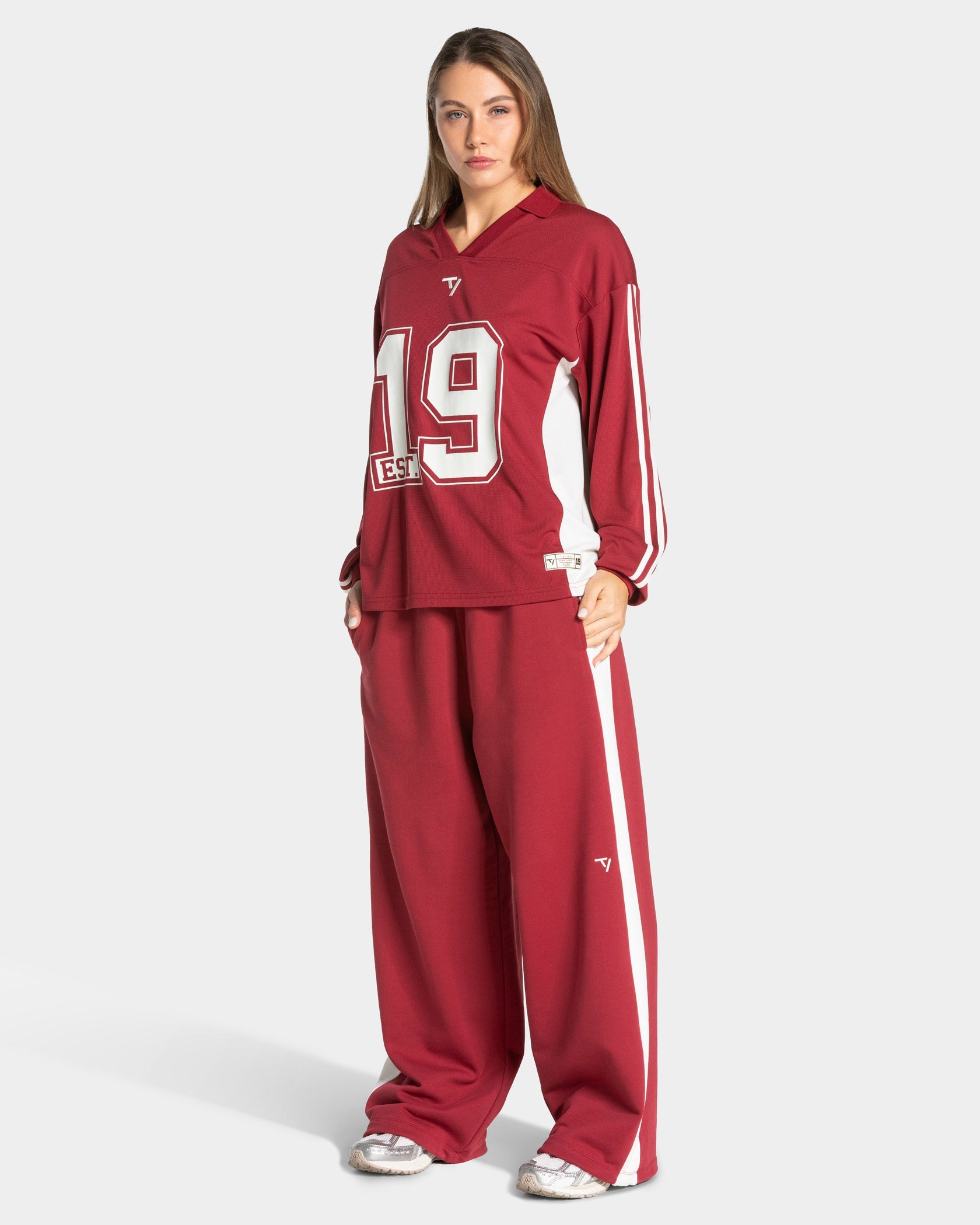 Polo à manches longues Football « Cranberry »