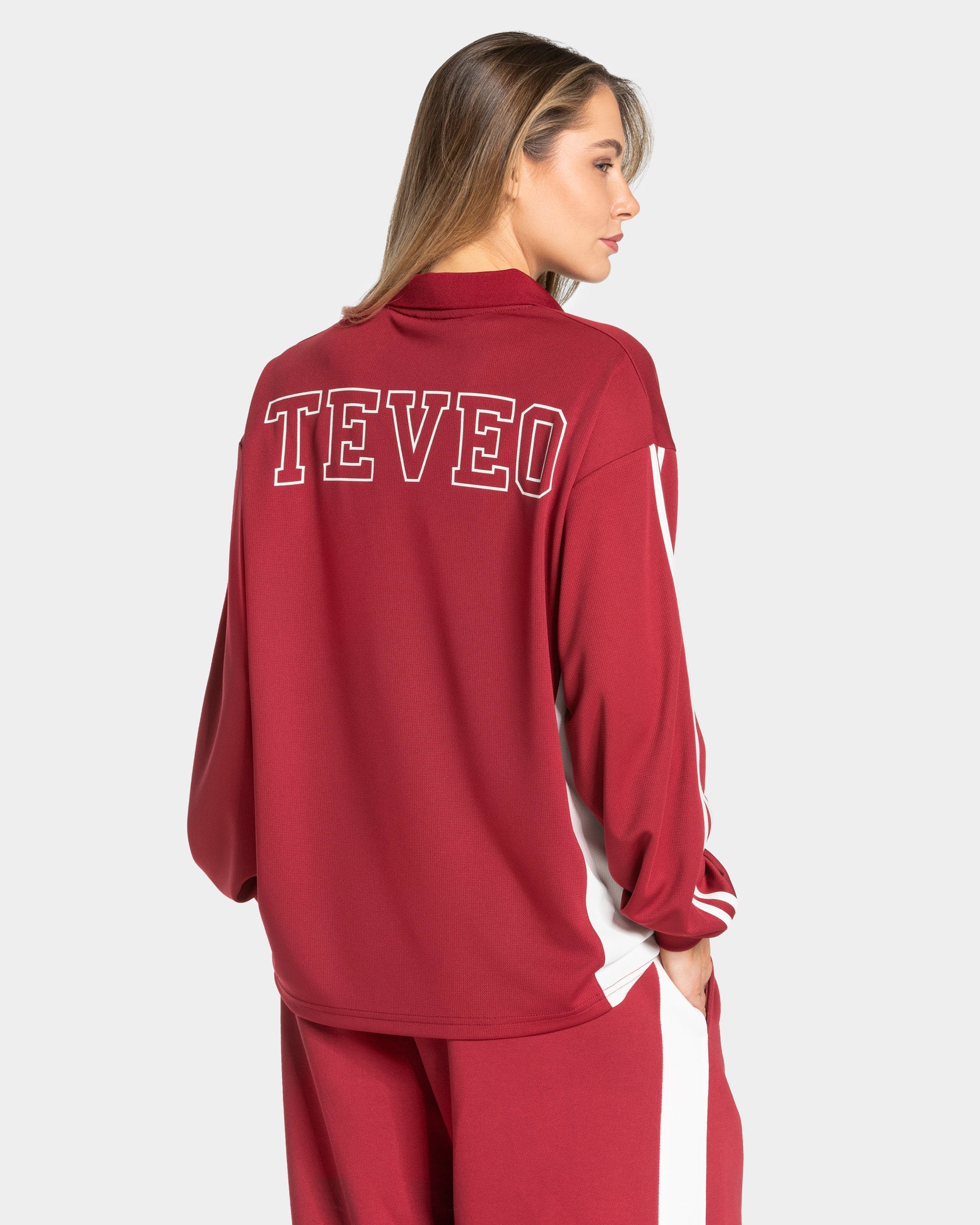 Polo à manches longues Football « Cranberry »