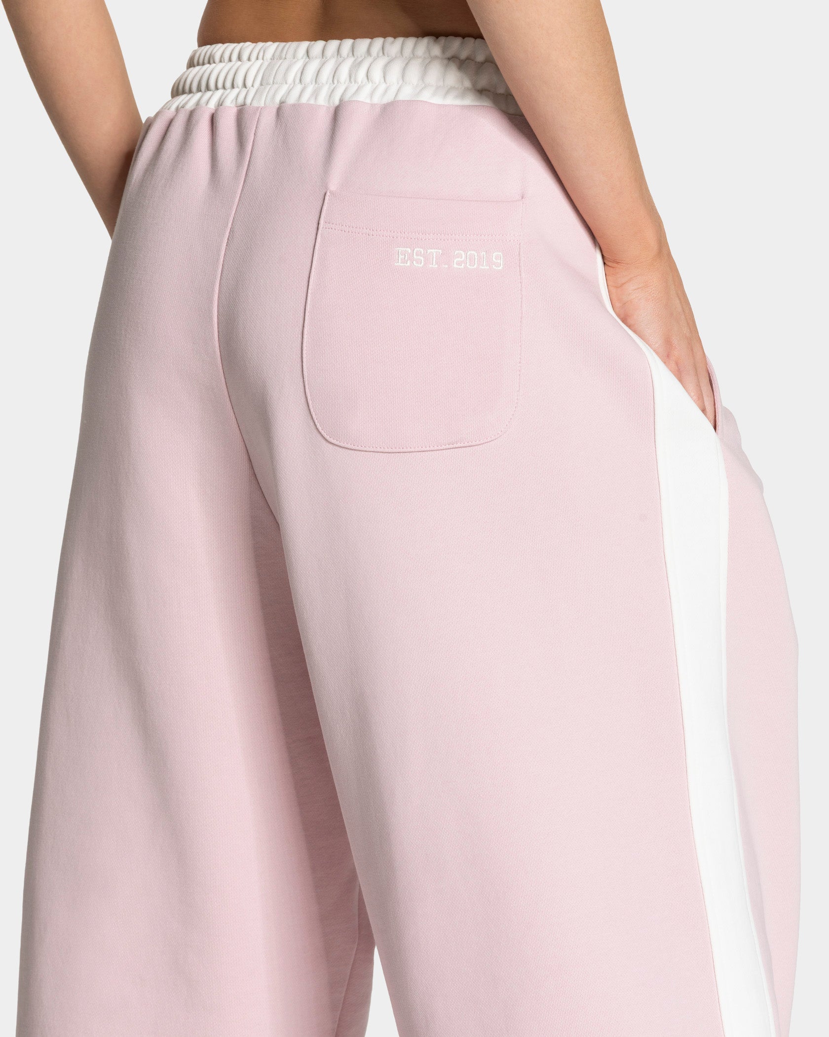 Pantalon de jogging Wide Leg Football « Rose »