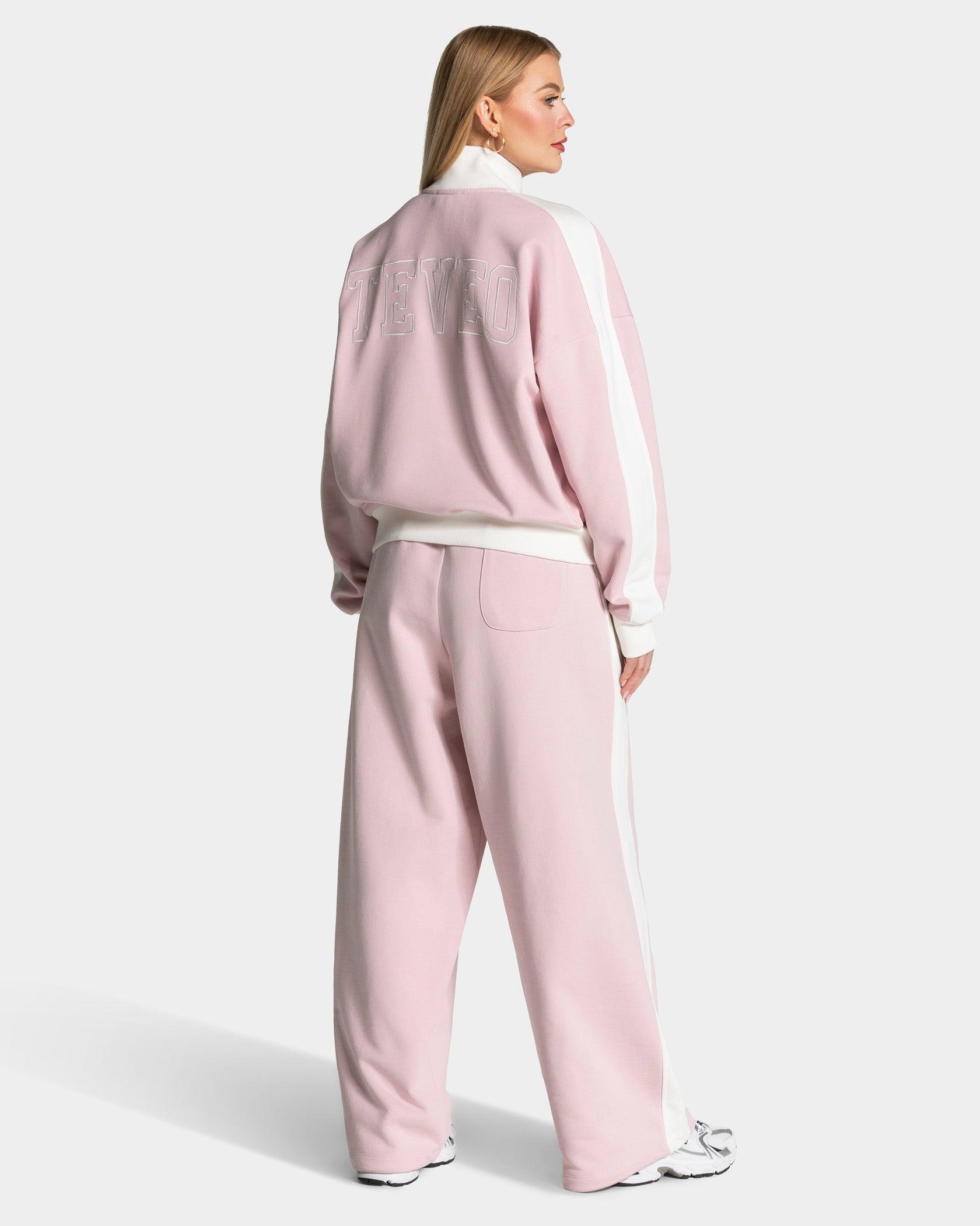 Pantalon de jogging Wide Leg Football « Rose »