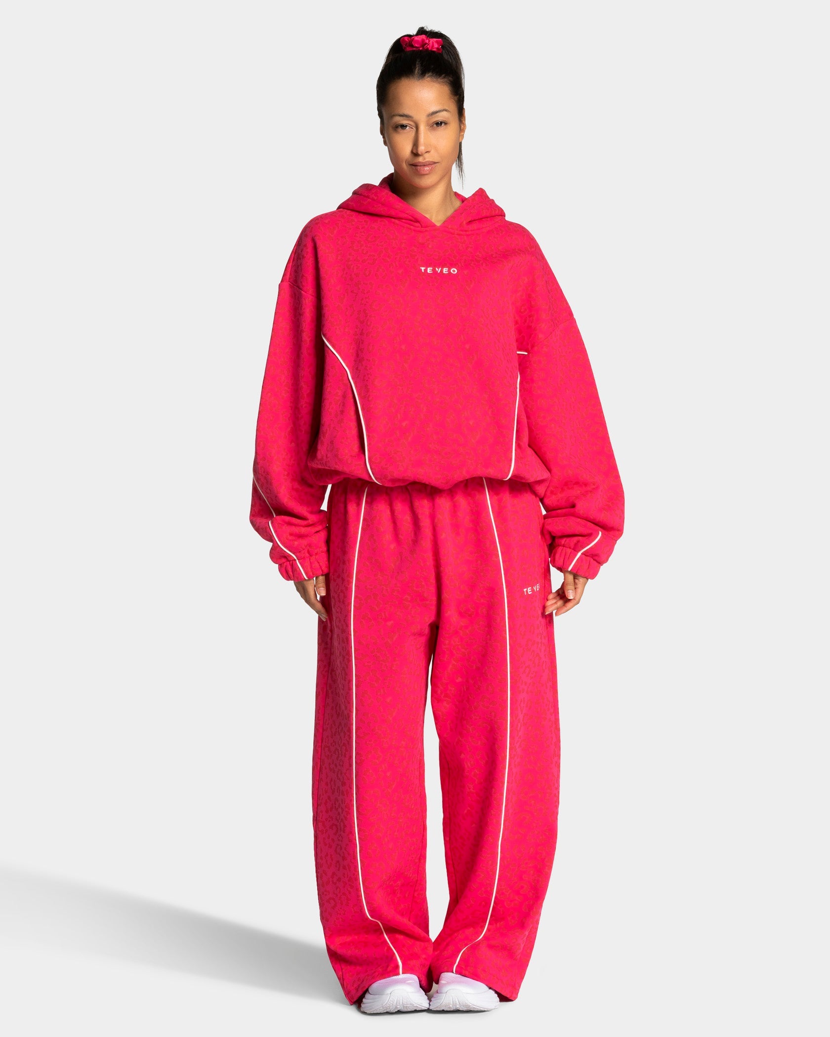 Sweat à capuche Contrastline « Léopard Berry »