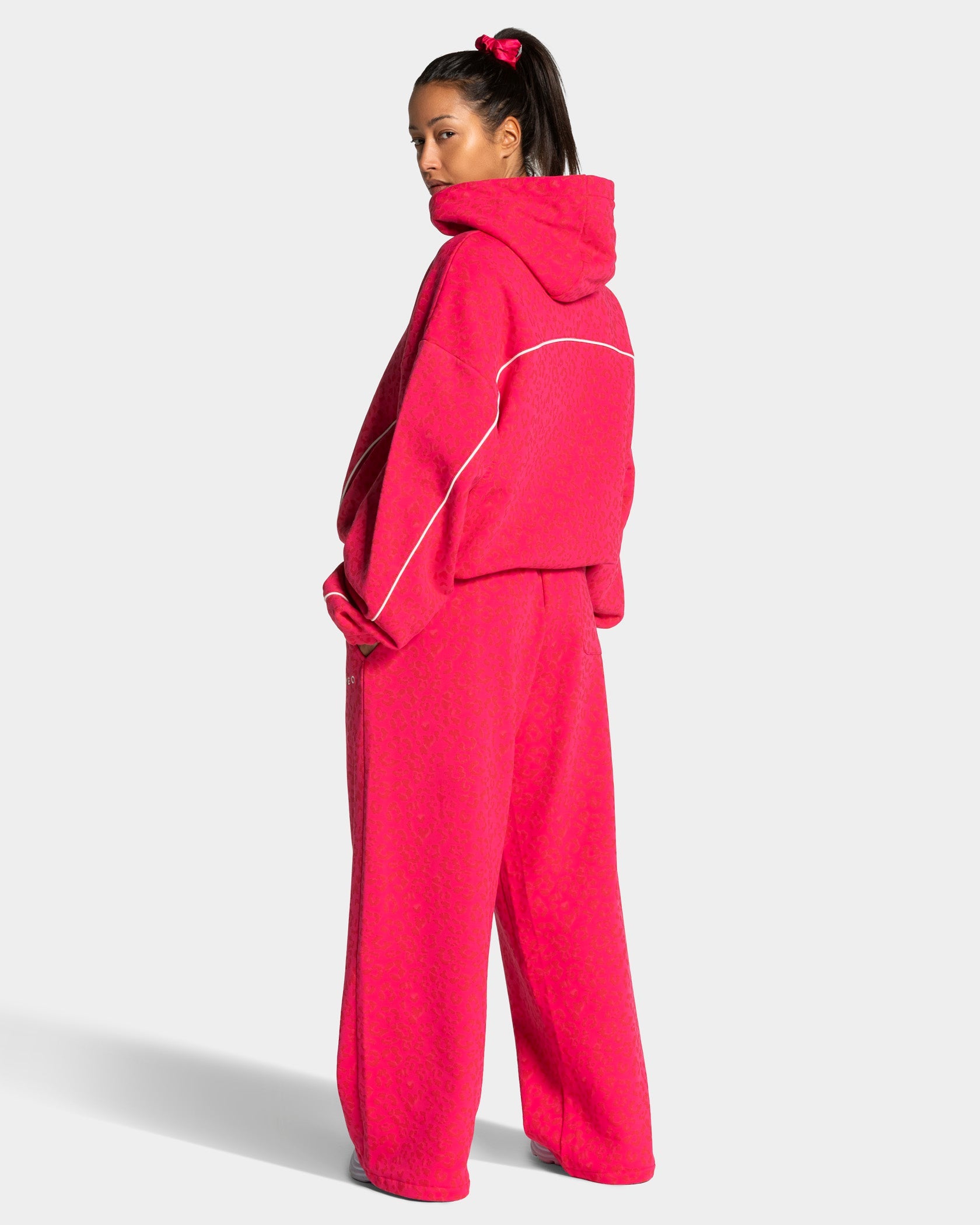 Sweat à capuche Contrastline « Léopard Berry »