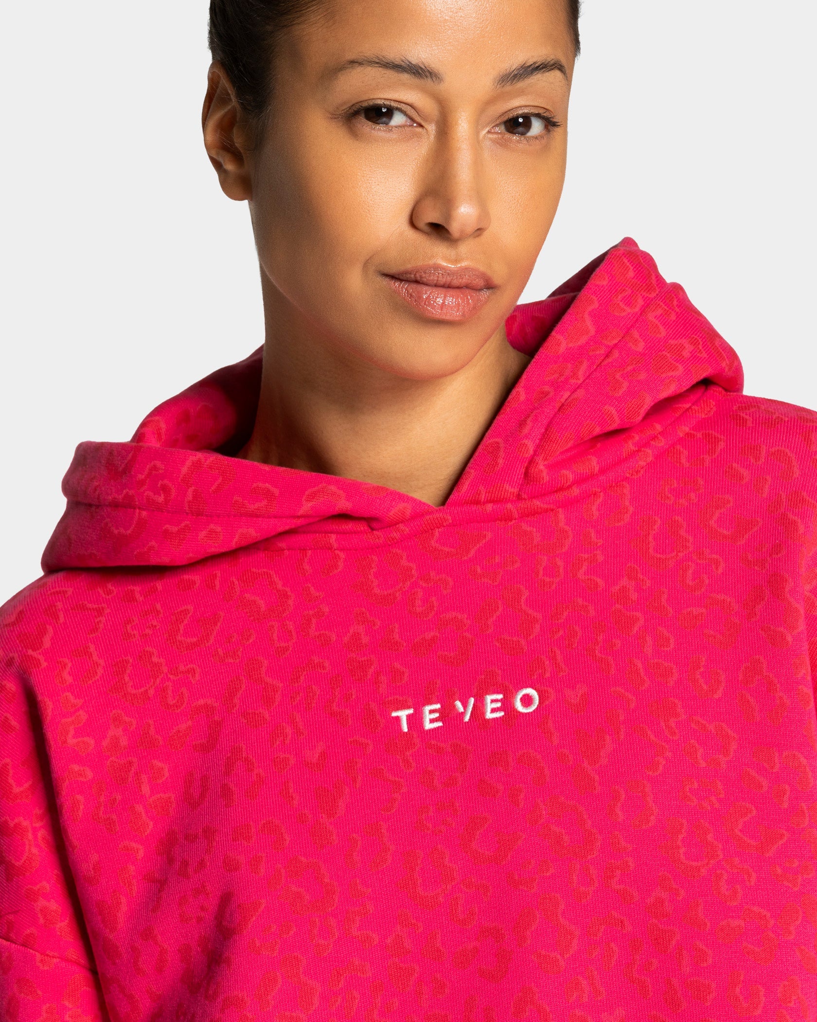 Sweat à capuche Contrastline « Léopard Berry »